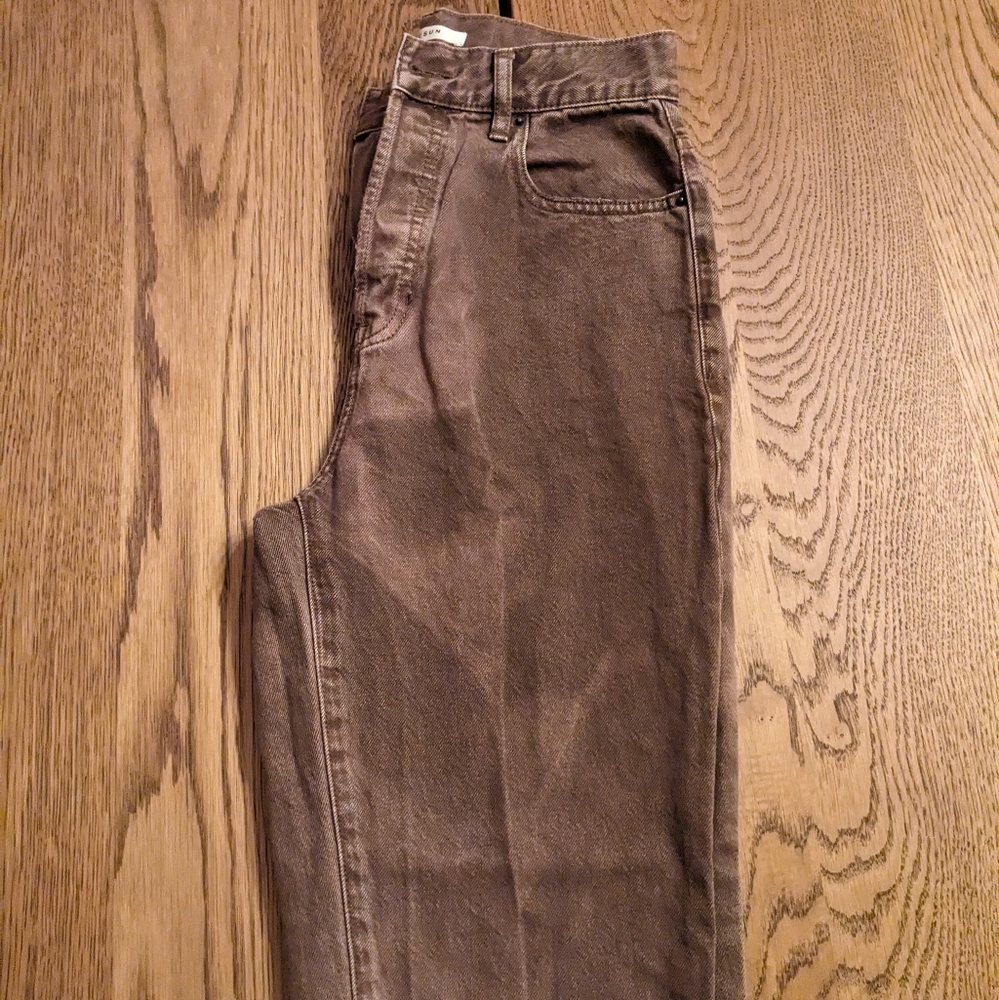 Red PacSun high rise straight jeans